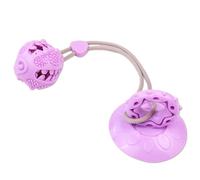 DHJKFU Jouets for Chiens à Ventouse for S/M/L agressifs de Petite | Jouet interactif for chien à la corde avec base d'aspiration robuste, boule de puzzle distributrice de friandises(Purple)