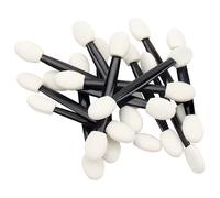 Dhjrefhhd Lot de 25 pinceaux jetables double face pour fard à paupières, éponge ovale, outil de maquillage, brosse à lèvres jetable