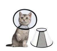 DHJWDUX 1 Pièce Cône Collerette en Plastique Protecteur de Cou Réglable pour Chien Chat Anti-Morsure/Lécher la Récupération Après la Chirurgie aux Chats ET Chiots Léger Collier Blessure