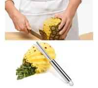 DHliIQQ Éplucheur de graines d'ananas, éplucheur d'ananas en acier inoxydable, en forme de V, éplucheur d'ananas, outil pour fraise, tomate (1 pièce)
