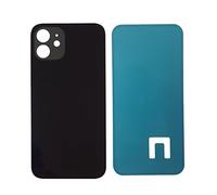 DHLK® Vitre Arrière Compatible avec iPhone 12 - Verre Verre Back Glass Big Hole (Noir)