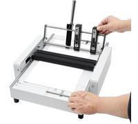 DHMYDPDZ Machine Automatique à Relier et Plier du Papier A3, 2 en 1, 60 W, Format Max. 29,7 x 41,9 cm, 200 à 300 livrets/h, capacité de 20 Feuilles, 1 000 agrafes incluses, idéale pour Les écoles