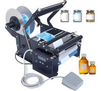 DHMYYXGS Automatique Rond Bouteille Etiqueteuse,étiqueteuse Manuelle Ronde,Semi-Auto Labeling Mt-30 Auto-Adhésive,Labeling Machine pour Bouteill,220V