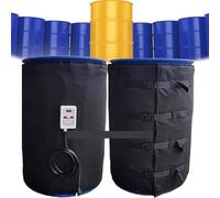 DHMYYXGS Couverture chauffante fût 55 gal/275 Gal,Couverture chauffante fût à Couverture complète,Chauffage fût d'huile,régulateur Thermostat réglable 0 à 150 °C Black-55Gallon/200L