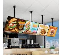 DHMYYXGS écran De Menu Rétroéclairé,Panneau D'affichage Mural,Support Rétractable De 50 à 100 Cm,Compatible avec Un Montage Mural Et Vertical 60x80cm