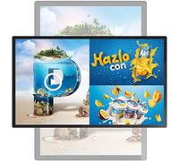 DHMYYXGS Écran Publicitaire LED,Ecran Publicitaire Vitrine Magasin,23.6" Full HD 1920x1080 & Mode Paysage/Portrait,USB/Télécommande,pour Restaurant Menus/Images,Lecture Automatique,Slim 27in