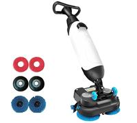 DHMYYXGS Électrique Autolaveuse Sol Professionnel,Polisseuses pour Sols, Double Brosse & Largeur Nettoyage 43 Cm,240 RPM Nettoyage Profond,pour Domicile,Bureau & Garages,sans Fil & Compacte White