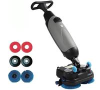 DHMYYXGS Électrique Autolaveuse Sol Professionnel,Polisseuses pour Sols, Double Brosse & Largeur Nettoyage 43 Cm,240 RPM Nettoyage Profond,pour Domicile,Bureau & Garages,sans Fil & Compacte Grey