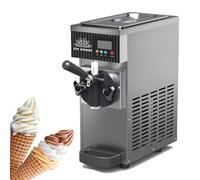 DHMYYXGS Glace Italienne Comptoir,4 à 5 Kg/H,Machines Glace & Sorbetières,avec Trémie De 2,5 litres Et Cylindre 1 L,avec écran LED Et Système Pré-Refroidissement.,Grey