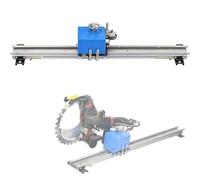 DHMYYXGS Kit De Scie Circulaire sur Rail,Rail Scie Annulaire Béton,1,5/2/2,5/3m,Télécommande,Inclinaison Rotative,Coupe Automatique,pour Béton,Briques Et Sols Renforcés 1.5m