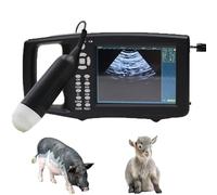 DHMYYXGS Kit d'échographie vétérinaire,Échographe vétérinaire B Portable, Appareil Diagnostic Grossesse vétérinaire avec sonde Convexe 3,5 MHz étanche,pour porcs,Ovins,Chiens,Chats,bétail et Animaux