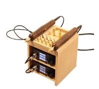 DHMYYXGS Machine Bordures Et Plisser Cuir,Brunissoir Bord Cuir,Machine Plisser Bords Chaud en Cuir,avec 14 Embouts Artisanat Cuir,pour Polissage Bords Cuir Faire Soi-Même dualmachine