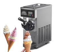 DHMYYXGS Machine Glace Italienne Maison,Machine Glace Italienne Comptoir, Rendement 4 à 5 Kg/H,avec Pré-Refroidissement,Nettoyage Automatique,écran LCD,Machine Glace Italienne pour Parfum Unique,Grey