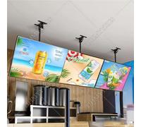 DHMYYXGS Panneau D'affichage LED Mural,Panneau De Menu Rétroéclairé par LED pour Restaurant,Support Rotatif De 0 à 90°,Support Rétractable De 50 à 100 Cm 80x120cm