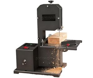 DHMYYXGS Scie Ruban Bois Scie sur Table, 800W Moteur Cuivre 1750 TR/Min & 70mm Hauteur Coupe,Table Métallique Inclinable 0-45°,90mm Gorge, pour Bois Acrylique Mousse Atelier DIY