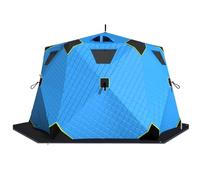 DHMYYXGS Tente De Pêche sur Glace Portable,Abri De Pêche sur Glace Isotherme Et Escamotable,Abri Thermique Portable,avec Support De Poêle,7 Fenêtres,Ancres à Glace,Toutes Saisons,Isolée C