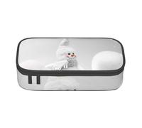 Dhnblqdp Grande trousse à crayons avec imprimé bonhomme de neige, étoiles et flocons de neige pour garçons et filles, grande trousse à crayons, trousse à stylos, trousse de maquillage pour adultes