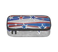 Dhnblqdp Grande trousse à crayons avec imprimé étoiles patriotiques pour garçons et filles - Grande trousse à crayons - Organiseur de papeterie - Trousse de maquillage pour adultes - Fournitures de