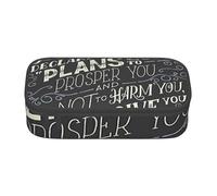 Dhnblqdp Grande trousse à crayons avec imprimé « I Know The Plans Have You Declares Lord » pour garçons et filles, grande trousse à crayons, trousse de papeterie, trousse de maquillage pour adultes