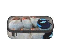 Dhnblqdp Grande trousse à crayons avec imprimé quatre oiseaux pour garçons et filles, grande trousse à crayons, trousse à stylos, trousse de maquillage pour adultes, fournitures de bureau