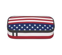 Dhnblqdp Grande trousse à crayons avec motif drapeau américain et étoiles pour garçons et filles - Grande trousse à crayons - Organiseur de papeterie - Trousse de maquillage pour adultes - Fournitures