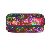 Dhnblqdp Grande trousse à crayons colorée avec imprimé étoiles arc-en-ciel pour garçons et filles, grande trousse à crayons, trousse de papeterie, trousse de maquillage pour adultes, fournitures de