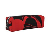 Dhnblqdp Trousse à crayons en cuir avec imprimé casque de guerrier spartan - Pour étudiants, bureau, collège, école - Doré, Argenté., Taille unique, Organiseur de sac