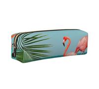 Dhnblqdp Trousse à crayons en cuir imprimé flamant rose dans l'eau - Pochette à stylos - Sac de rangement pour étudiants, bureau, collège, école - Doré, doré, Taille unique, Organiseur de sac