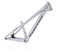 DHNCBGFZ Cadre De VTT Semi-Rigide 26/27,5 Pouces Cadre Dirt Jump en Alliage D'aluminium Freins À Disque Axe Traversant 12 X 148 Mm Cadre Boost Routage Interne(Silver,26er)