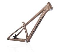 DHNCBGFZ Cadre De VTT Semi-Rigide 26/27,5 Pouces Cadre Dirt Jump en Alliage D'aluminium Freins À Disque Axe Traversant 12 X 148 Mm Cadre Boost Routage Interne(Champagne,27.5er)
