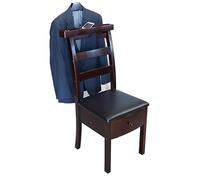 DHNCBGFZ Chaise Valet Avec Coussin Bois Valet De Chambre Porte-Vêtements Avce Barre De Cravate Et Tiroir Porte-vêtements Pour Dressing Salon Chambre À Coucher