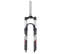 DHNCBGFZ Fourche À Suspension À Ressort pour VTT 26/27.5/29'' 100mm Voyage 1-1/8 Fourche Avant À Tube Droit Frein À Disque QR 9mm Verrouillage Manuel(Black Red,27.5")