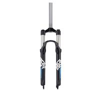 DHNCBGFZ Fourche À Suspension À Ressort pour VTT 26/27.5/29'' 100mm Voyage 1-1/8 Fourche Avant À Tube Droit Frein À Disque QR 9mm Verrouillage Manuel(Black Blue,27.5")