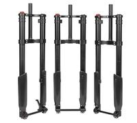 DHNCBGFZ Fourche À Suspension Vélo Électrique Pneus 26 X 5,0 Fourche À Suspension Inversée Axe Traversant Débattement 15 X 150 Mm Fourche Avant À Double Épaulement 180 Mm Rebond Réglable