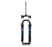 DHNCBGFZ Fourche À Suspension VTT 20/24 Pouces Débattement 100 Mm Freins À Disque Alliage D'aluminium Fourche Mécanique Tube Droit 1-1/8" Blocage QR 9 Mm Blocage Manuel(Blue,24er)