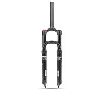 DHNCBGFZ Fourche À Suspension VTT 26/27,5/29 Pouces Frein À Disque Fourche Avant Pneumatique Droite/Conique 1-1/8 Pouces Débattement 100 Mm Verrouillage Manuel À Impulsion(Straight Tube,Black 29in)
