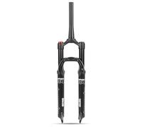 DHNCBGFZ Fourche À Suspension VTT 26/27,5/29 Pouces Frein À Disque Fourche Avant Pneumatique Droite/Conique 1-1/8 Pouces Débattement 100 Mm Verrouillage Manuel À Impulsion(Tapered Tube,Black 26in)