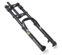 DHNCBGFZ Fourche Avant À Suspension Pneumatique Vélo Électrique 26 Pouces Pneus Larges 4.0 Double Épaulement Frein À Disque 1-1/8" Débattement 135 Mm 150 Mm Vélo De Plage Neige Et De Neige(Schwarz)