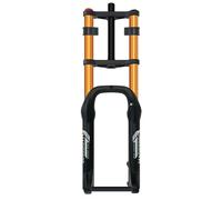 DHNCBGFZ Fourche De Vélo Fat Bike 20/26 Pouces Pneus 4,0 Pouces Suspension Pneumatique Double Épaulement Fourche Avant 1-1/8 Pouces Frein À Disque Axe Traversant Débattement 15 X 135 Mm(Gold,20")