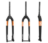 DHNCBGFZ Fourche Rigide for VTT 29 Pouces Fourche en Fibre De Carbone Freins À Disque Fourche Avant Conique 1-1/2'' Axe Traversant 15 X 110 Mm Fourche Boost(Orange)