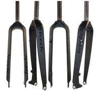 DHNCBGFZ Fourche Rigide VTT 26 27,5 29 Pouces Fourche De Vélo Entièrement en Fibre De Carbone Tube Droit 1-1/8'' Freins À Disque QR 9x100 Mm(Schwarz,27.5er)