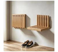 DHNDSDP Chaise Pliante Murale Ultra-Fine de 5cm en Bois Massif Angle de Pliage 87-90° Tabouret Pliant Invisible pour La Maison Charge Maximale 150Kg Design Ajouré 3 Couleurs Au Choix