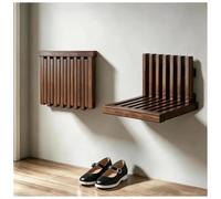 DHNDSDP Chaise Pliante Murale Ultra-Fine de 5cm en Bois Massif Angle de Pliage 87-90° Tabouret Pliant Invisible pour La Maison Charge Maximale 150Kg Design Ajouré 3 Couleurs Au Choix