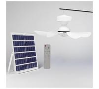 DHNDSDP Ventilateurs Solaire Suspendu avec Éclairage Panneau Solaire Portable De 10 W pour Camping en Extérieur avec Câble De 4,5 Mètres Autonomie De 10 Heures Ventilateur Solaire Télécommande