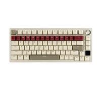 DhnvGCSge Clavier mécanique AK820 Pro 75% monté sur Joint 5.1 2.4G, sans Fil, Type-c, Filaire, avec écran TFT, Compatible avec(GreyBeigeRed-Cherry)