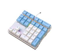 DhnvGCSge Clavier numérique 33 Touches, Arbre mécanique Bleu, Capuchons de Touches rvb PBT compatibles avec la comptabilité du Trésor et Les finances(K33 Blue White)