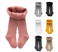 DhogSuai Collant Polaire Fille Bébé Enfant Collant Thermique Extensibles épais en Molleton Uniforme Scolaire de Legging Taille Haute Chaud Hiver Polaire Doublé Opaques 1-10 Ans (6-8 Years)