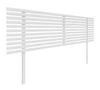 DHOME Tête de lit en Bois MDF Recy vec Pieds Lit en Palettes Style Japonais Accessoires Inclus (Blanc Solide, 135cm)