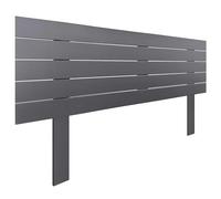 DHOME Tête de lit en Bois MDF Recy vec Pieds Lit Horizontal Style Palettes Quincaillerie Incluse (150cm, Gris Solide)