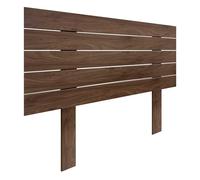 DHOME Tête de lit en Bois MDF Recy vec Pieds Lit Horizontal Style Palettes Quincaillerie Incluse (Noyer Bois, 90cm)